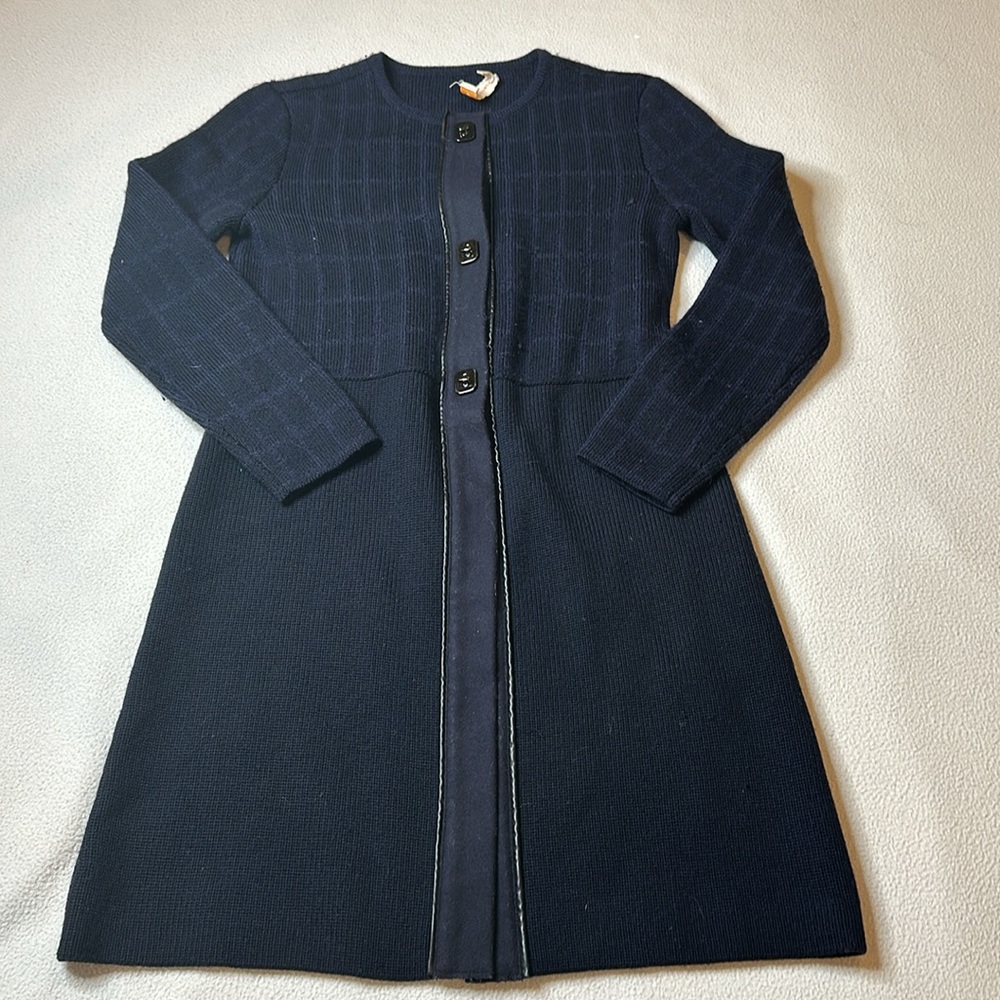 Tory Burch Navy Blue Long Coat